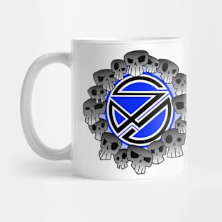 Sinister Motives skull blue Mug